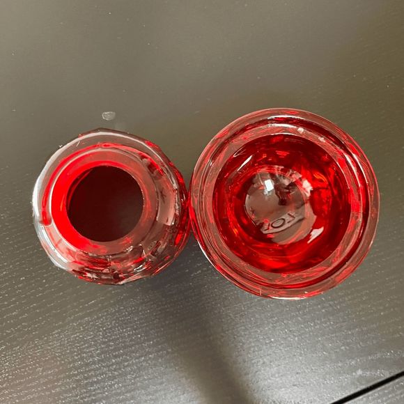 Vintage Viking Glass Ruby Red Georgian Honeycomb 2 Piece Fairy Lamp - Picture 2 of 6